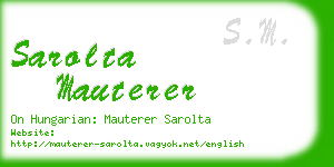 sarolta mauterer business card